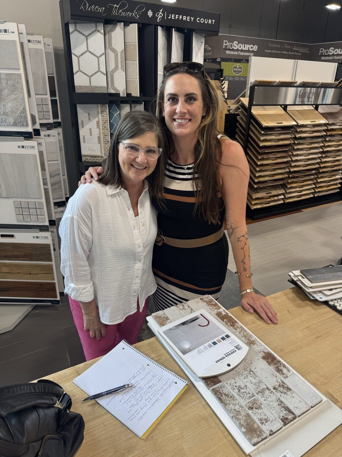 Picking tile with a client