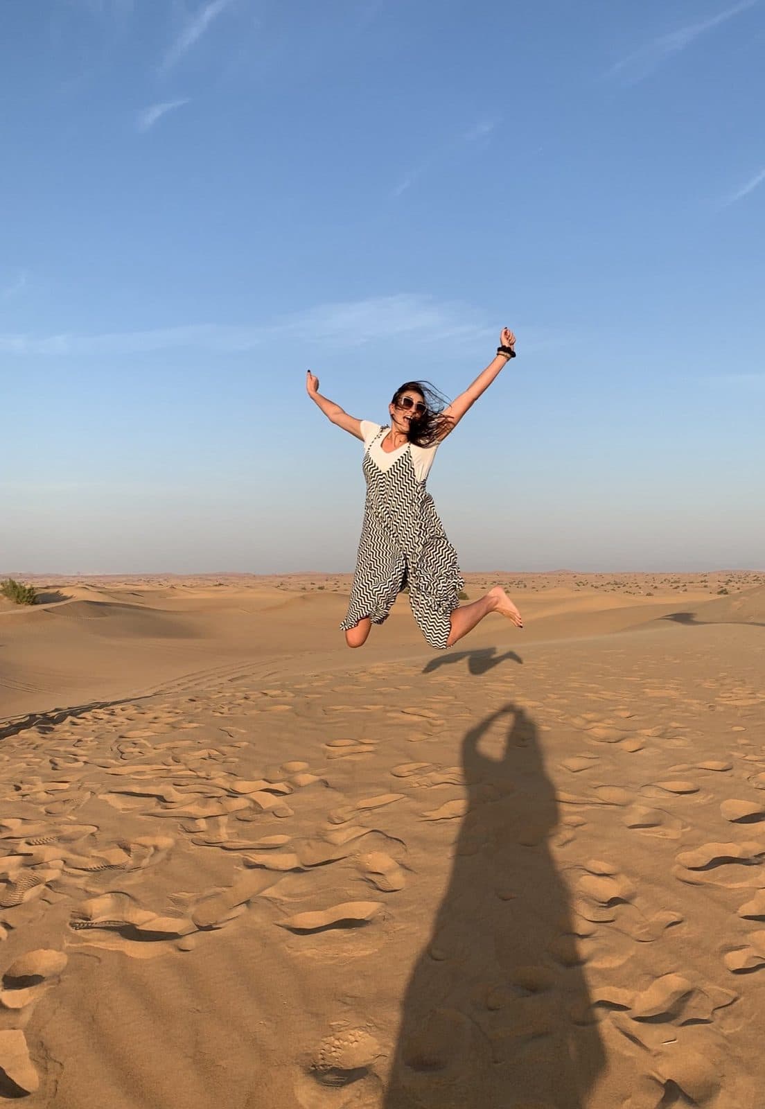 Mid-air over the dunes