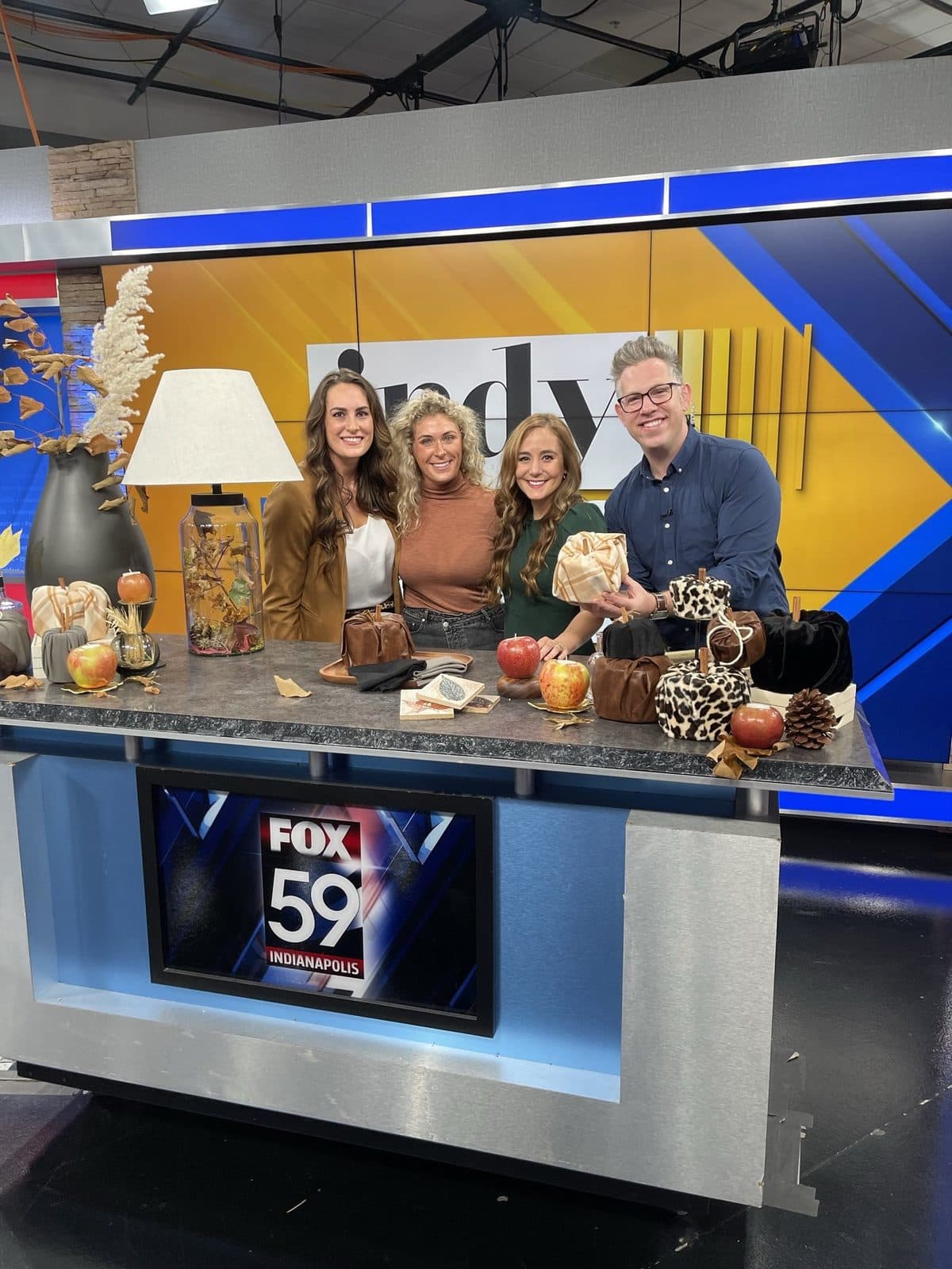 On the FOX59 morning set